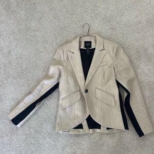 Smythe Beige and Black Women's Blazer